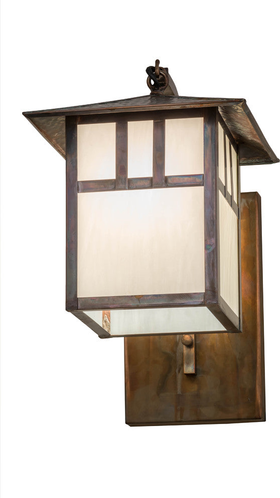 9W Seneca Double Bar Mission Curved Arm Hanging Wall Sconce