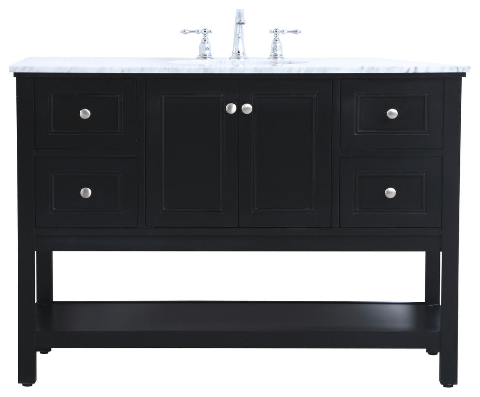 Matilda 48" Single Bathroom Vanity Set, Black