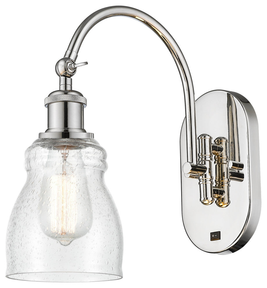 Innovations 518-1W-PN-G394-LED Ellery 1 Light 5.3" Sconce, Polished Nickel
