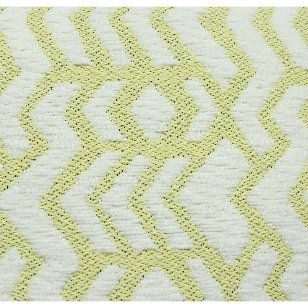 Machine Woven with Tassels Summit Throw Pillow, 20" x 20", Light Yellow
