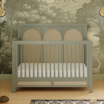 Eloise 4-in-1 Convertible Crib, French Sage and Performance Sand Eco-Weave