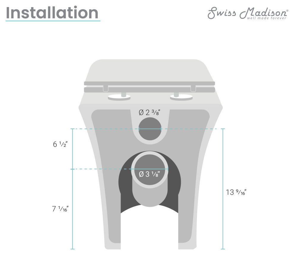 Carre Back to Wall Toilet Bowl Bundle, Glossy White