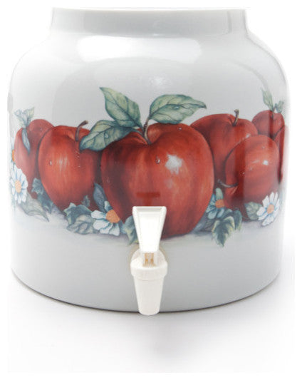 Goldwell Designs Apples Design Water Dispenser Crock