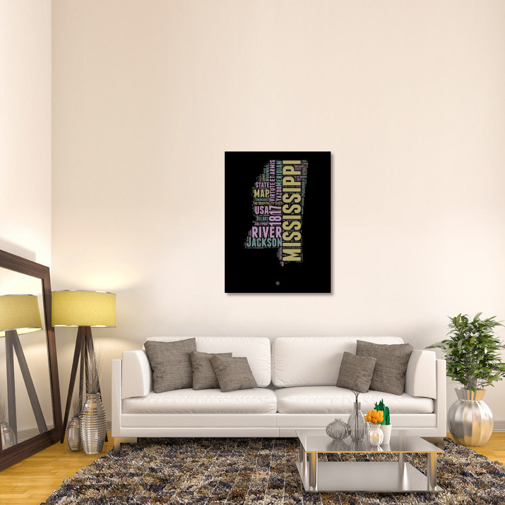 "Mississippi Word Cloud 1" Fine Art Print