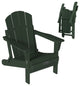 CASAINC Adirondack Chair PS Board Folding Outdoor Indoor Widened Armrests Green