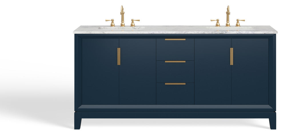 The Ezra Bathroom Vanity, Monarch Blue, 72", Double Sink, Freestanding