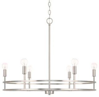 Capital Lighting 448761 Fuller 6 Light 28"W Ring Chandelier - Brushed Nickel