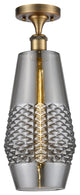 Innovations 516-1C-BB-G683-7-LED 1 Light Semi-Flush Mount, Brushed Brass