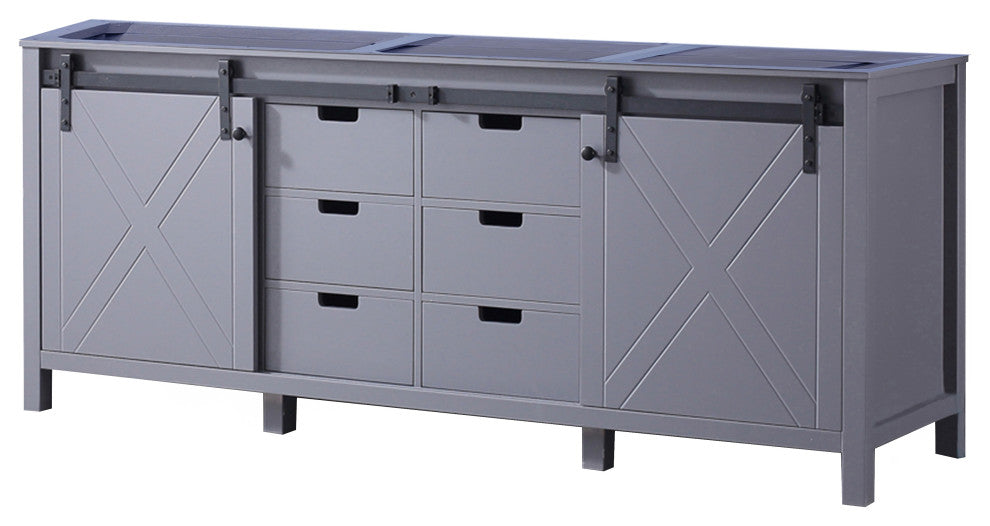 Marsyas 80" Dark Gray Bathroom Bath Storage Vanity Cabinet