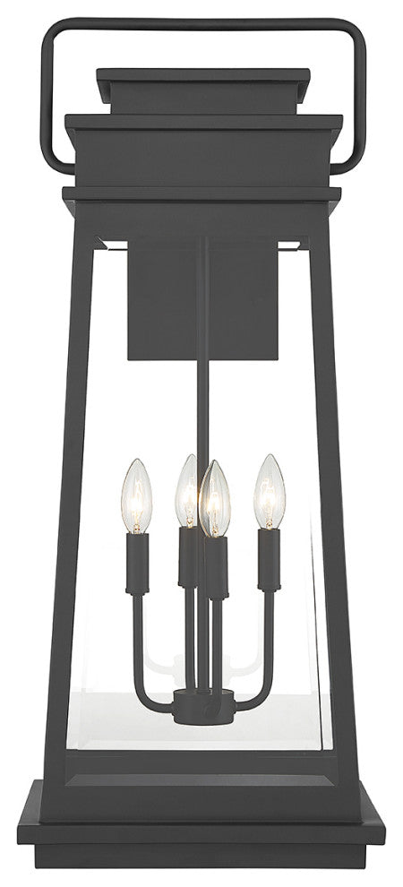 Boone 4-Light Outdoor Wall Lantern, Matte Black
