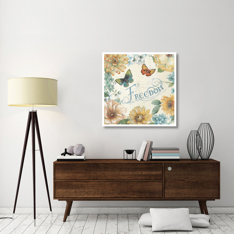 "Butterfly Bloom III" Digital Paper Print by Daphne Brissonnet, 38"x38"