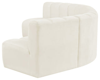 Arc Velvet Upholstered 5-Pc. U-Shaped Modular Sectional, Cream