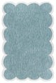 Alice Classic Cottage Two-Tone Scalloped Indoor/Outdoor Shaped Area Rug