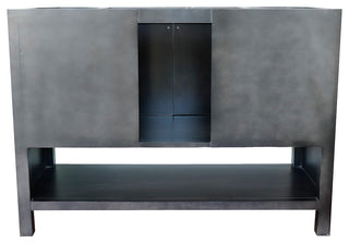 49" Single Vanity, Silvery Brown Finish With Black Galaxy Top