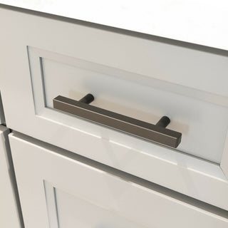 Matte Black Handle Pull 6-1/4" (160mm) Hole Centers, 8-3/4" Overall Length