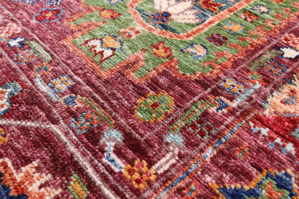 4' 1" X 6' 0" Fine Turkmen Ersari Handmade Wool Rug - Q12789