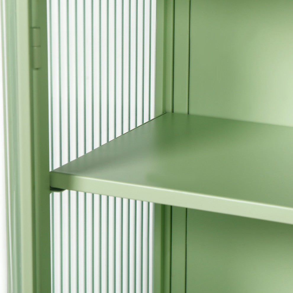 Cabinet displayed in a lifestyle setting with doors open; entire unit visible.