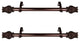 Tulip 1" Diameter Side Curtain Rod 12-20" Long, Set of 2, Bronze