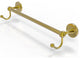 Shadwell 30" Towel Bar with Integrated Hooks, Polished Brass