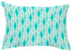 Wavy 14"x20" Decorative Abstract Outdoor Throw Pillow, Aqua