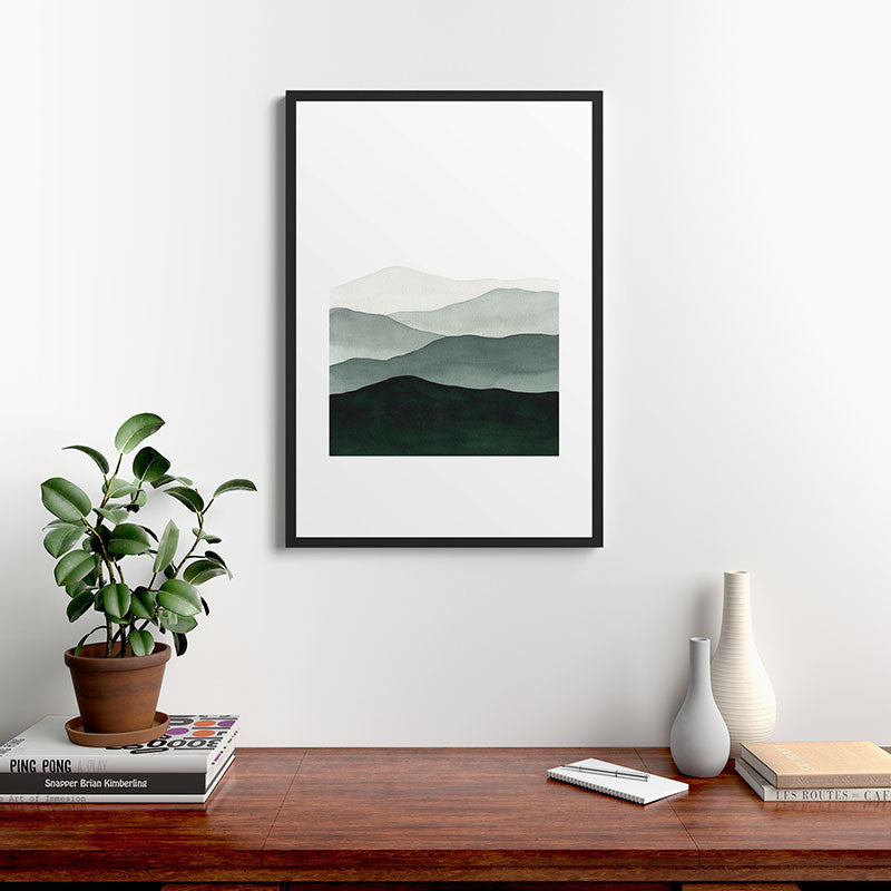 Kris Kivu Green Mountains Framed Art Print