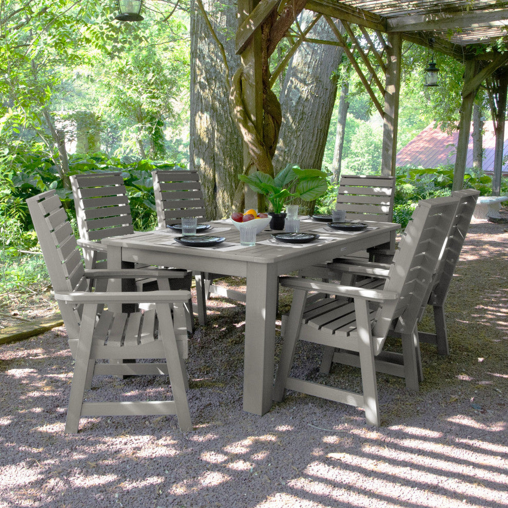Weatherly 7-Piece Rectangle Dining Set, Harbor Gray