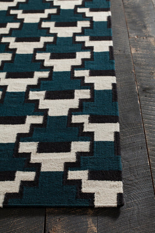 Avon Contemporary Area Rug, Black and White, 5'x7'6"