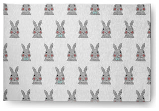 4' x 6' Bunny Fluffle Easter Chenille Indoor/Outdoor Rug
