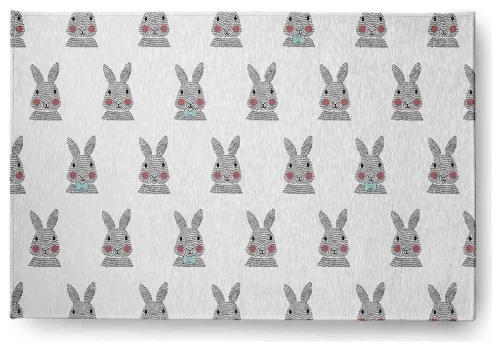 4' x 6' Bunny Fluffle Easter Chenille Indoor/Outdoor Rug
