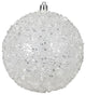 12" White Glitter Hail Ball