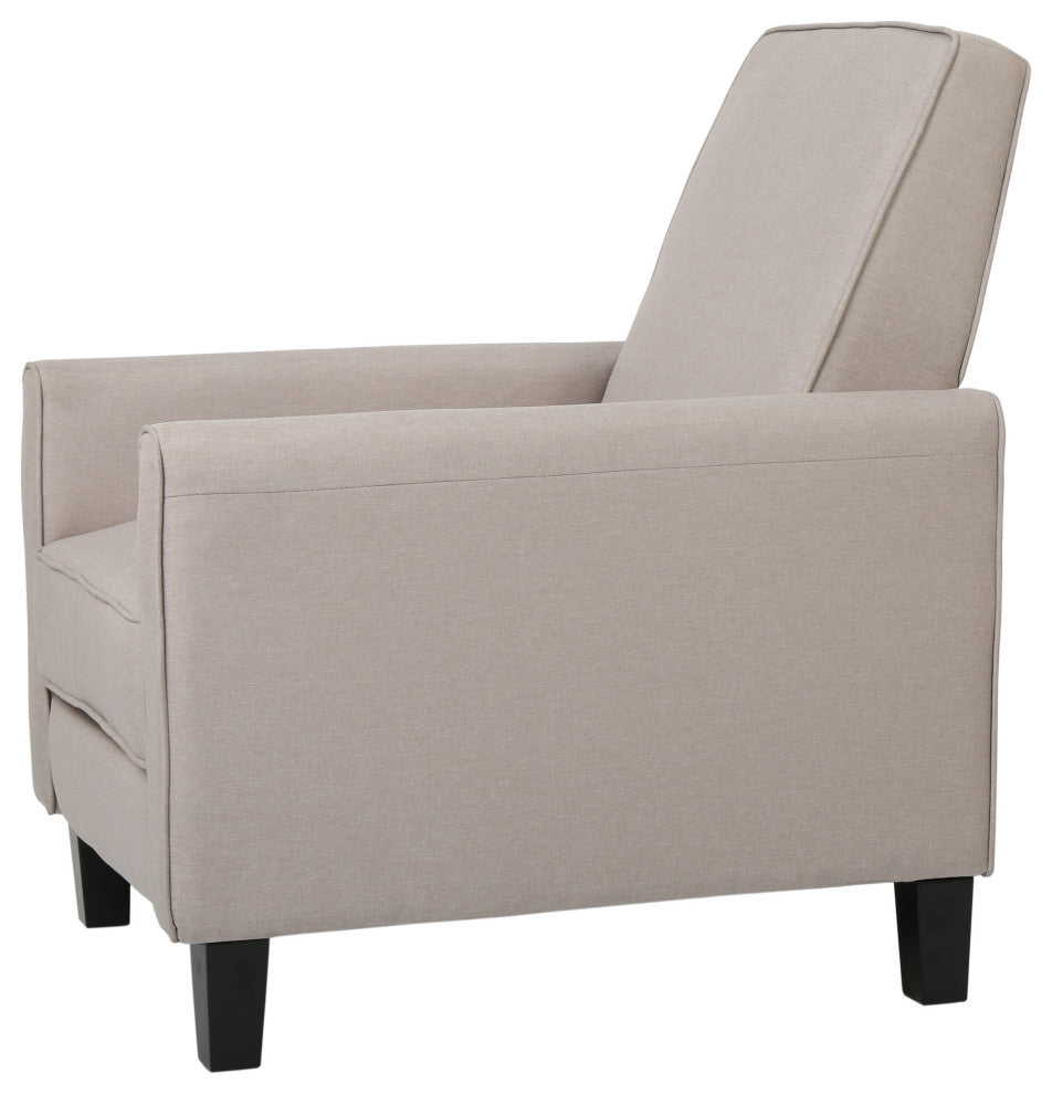 Susan Fabric Recliner, Set of 2, Wheat and Dark Brown