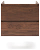 Formosa Wall Hung Modern Bathroom Cabinet, Warm Walnut, 23"