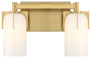 Caldwell 2-Light Bathroom Vanity Light, Warm Brass
