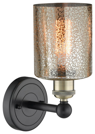 Edison Cobbleskill 1-Light 5" Sconce, Black Antique Brass Finish, Mercury Shade