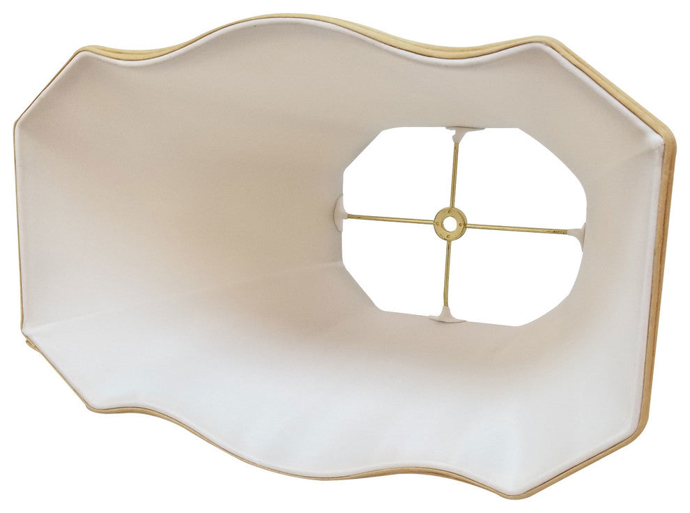 Fancy Bottom Rectangle Basic Lampshade, Antique Gold, 13.25"