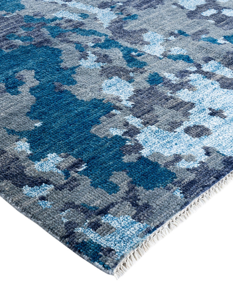 Galaxy One-of-a-Kind Hand-Knotted Area Rug - Gray, 9' 1" x 11' 10"