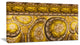 Golden Extraterrestrial Life Cells, Floral Canvas Art Print, 32"x16"