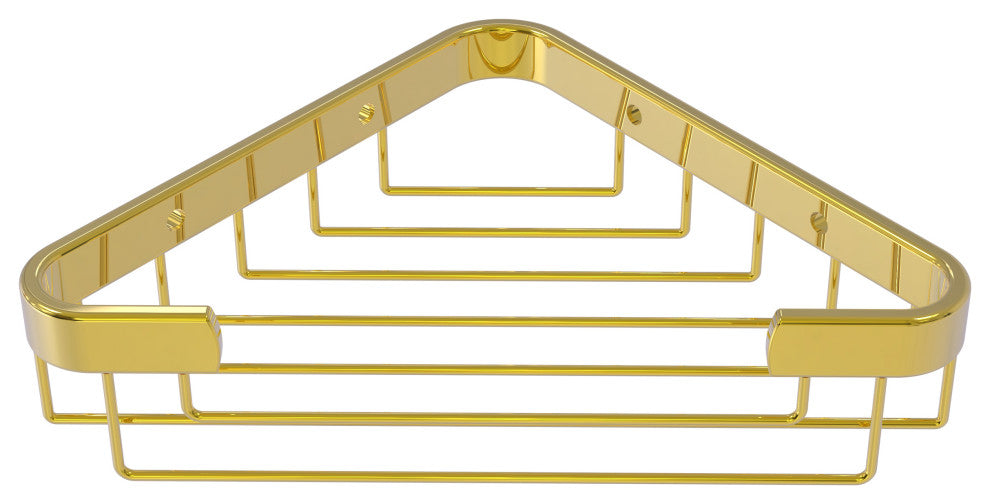 Toiletry Corner Shower Basket, Polished Brass