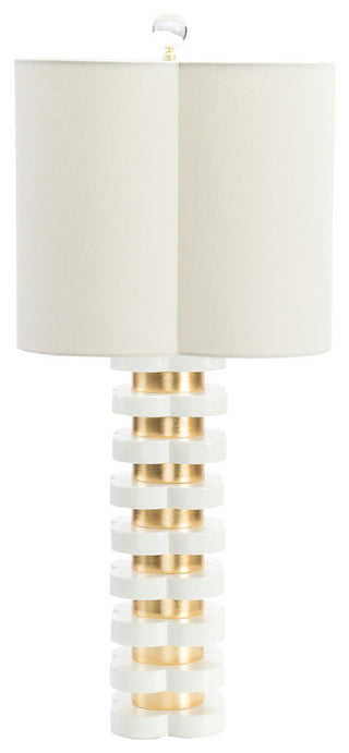 Quatrefoil Lamp, White, 32"H