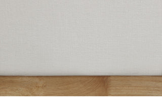 Flynn Linen Textured Fabric Full Bed, Cream, Queen