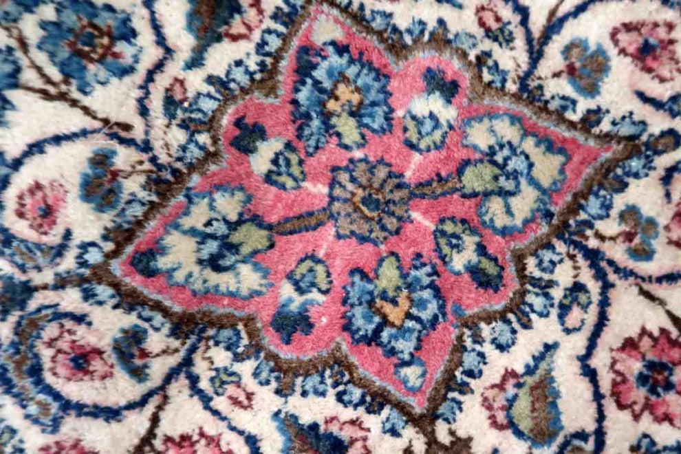 Handmade Antique Persian Kerman Rug 7.8'x10.4', 240cmx317cm 1930s