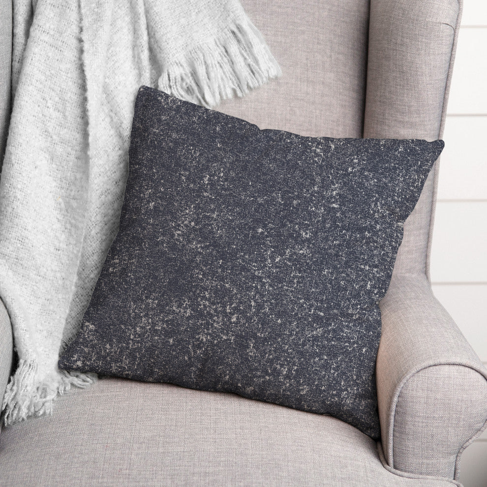 Slate Distressed Texture 18x18 Spun Poly Pillow