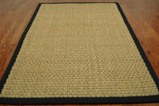 Safavieh Natural Fiber nf114c Solid Color Rug, Natural/Black, 8'0" X 8'0" Square