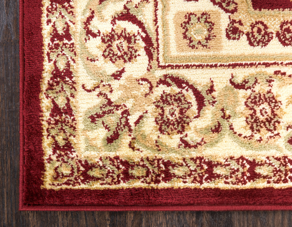 Unique Loom Red Napoleon Versailles 2' 2 x 6' 0 Runner Rug