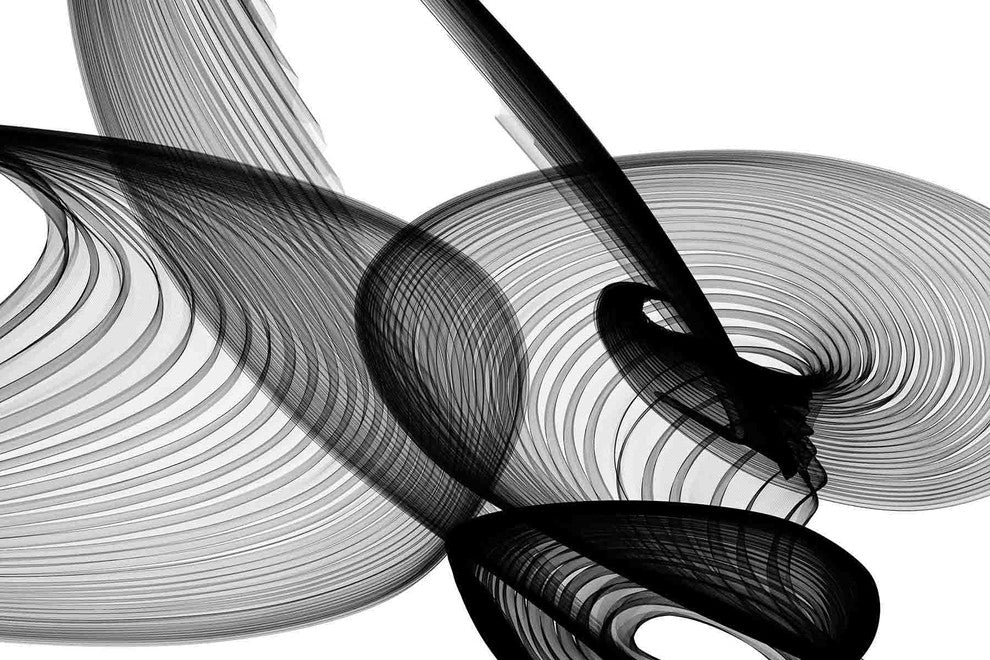 "Abstract Black and White 22-14-14" Print on Canvas by Irena Orlov