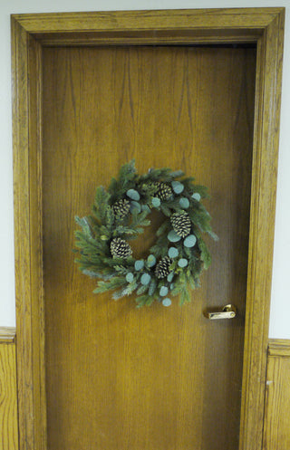 24" Pine and Pine Cone Wreath