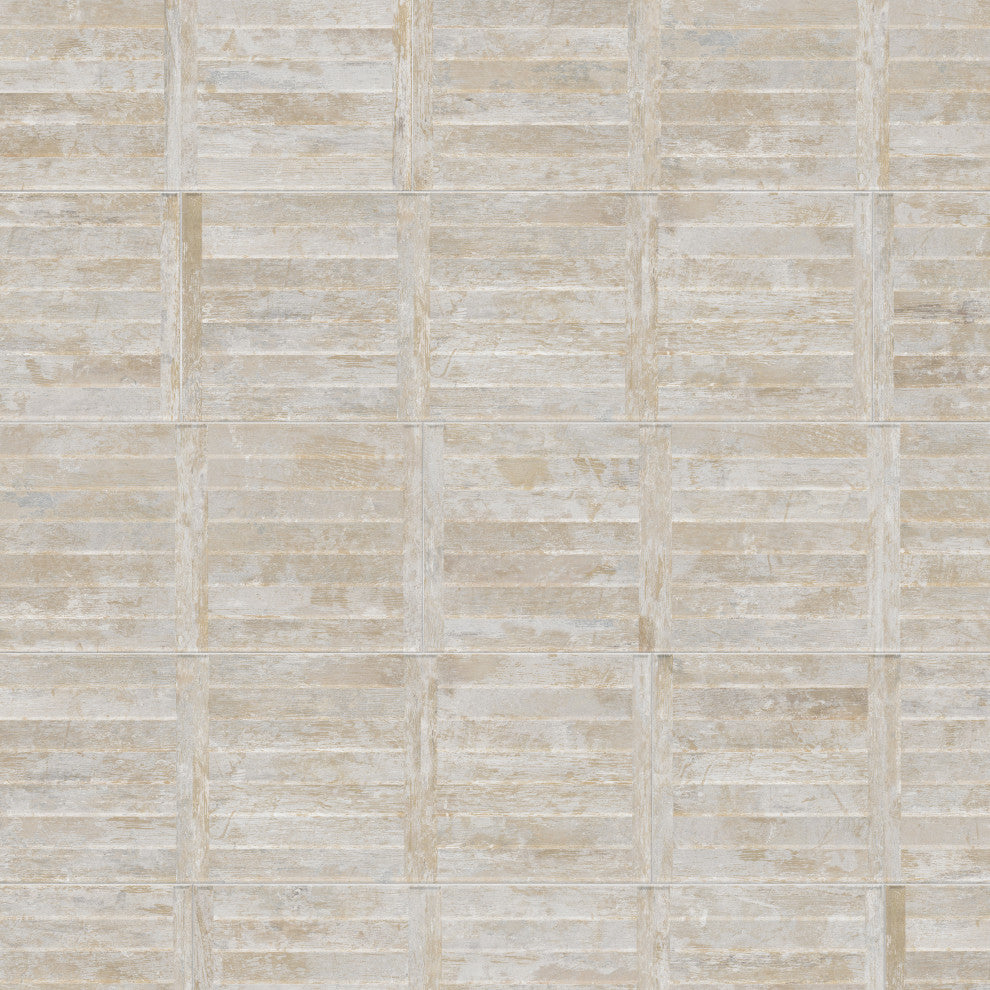 Habanera Decor Beige Fluted Ceramic Wall Tile