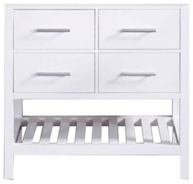 London 36" Single Sink Vanity Set, White