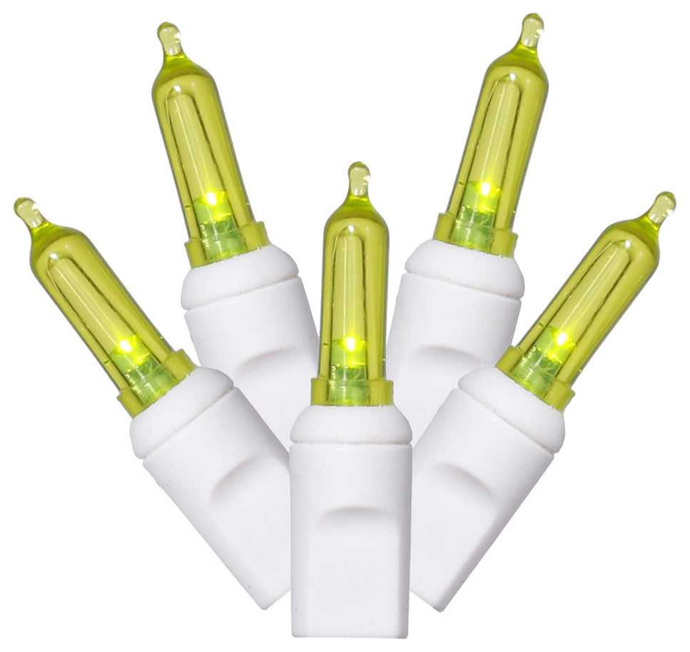 Vickerman X6W7533 Lime Italian Led On White Wire, 25' Christmas Light Strand