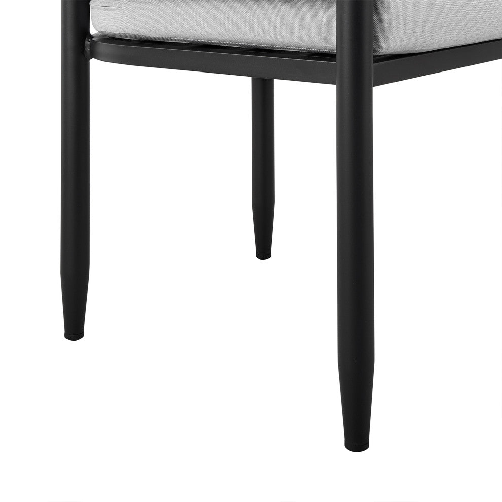 Alegria Outdoor Dining Chair in Aluminum with Gray Rope and Cushions - Set of 2